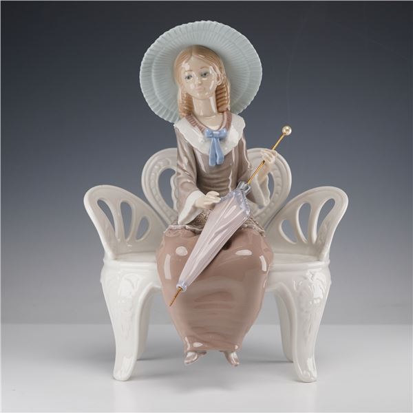 Lladro Porcelain Figurine, Waiting In The Park, 1001374