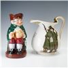 Image 1 : 2pc Royal Doulton Large Toby Jug and Pitcher, Old Charlie and Watchman