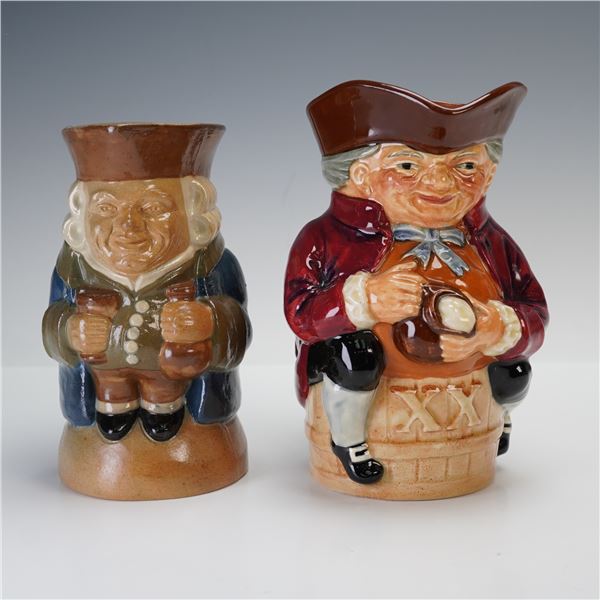 2pc Royal Doulton Large Toby Jugs, Toby XX and Standing Man