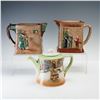 Image 1 : 3pc Royal Doulton Dickens Ware Pitchers and Teapot