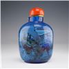 Image 1 : Chinese Blue Glass Reverse Painted Snuff Bottle with Battle Scene
