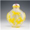 Image 2 : Frosted Glass Snuff Bottle, Yellow Horses
