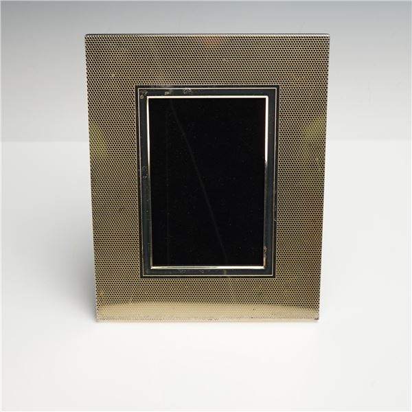 Christofle Paris Silver Plated Textured Pattern Picture Frame