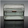 Image 2 : 2pc Beveled Glass and Leaded Metal Jewelry Caskets