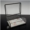 Image 5 : 2pc Beveled Glass and Leaded Metal Jewelry Caskets