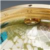Image 4 : Gold Ormolu Gemstone-Inlaid World Globe with Compass