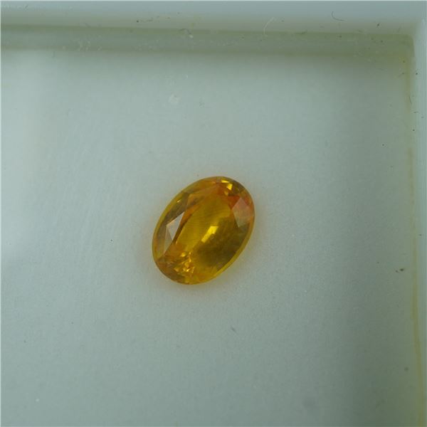 0.90 CT Yellow Sapphire Oval Cut Gemstone