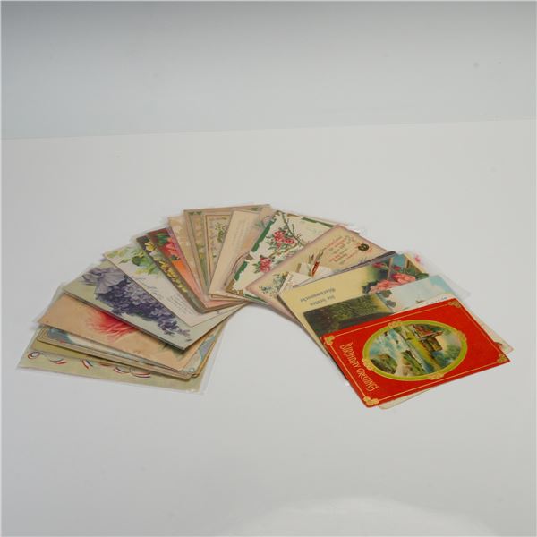 23pc  Floral and Illustrated Collectible Postcards