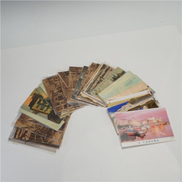 35pc Assorted British and Travel Postcard Collection