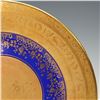 Image 2 : Gloria Porcelain Blue and Gold Cabinet Plate