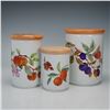 Image 1 : 3pc Royal Worcester Porcelain Canister Set, Evesham