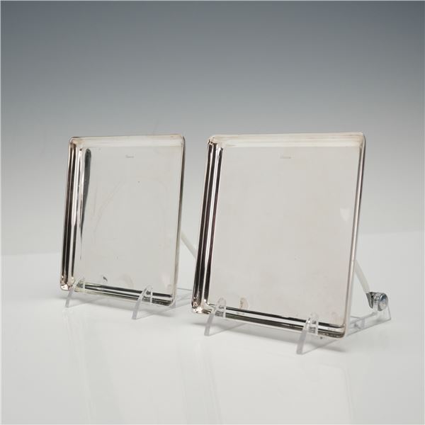 2pc Ercuis Square Mini Silver Plated Trays