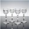 Image 1 : 4pc Clear Cut Crystal Cordial Glasses