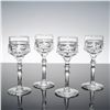 Image 2 : 4pc Clear Cut Crystal Cordial Glasses