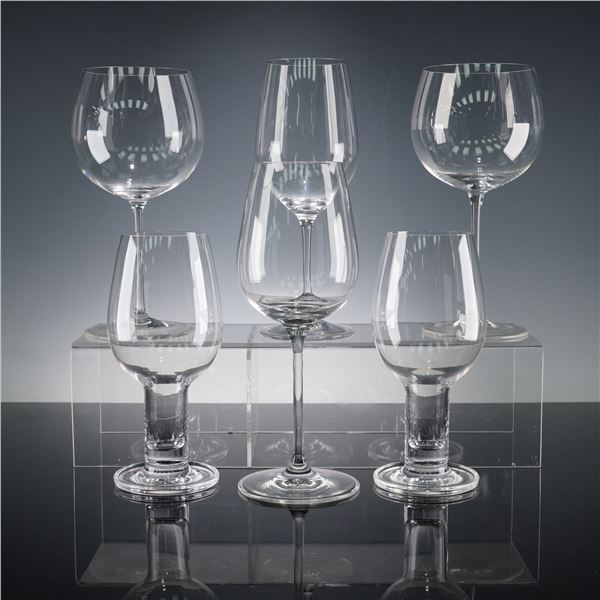 6pc Mixed Barware Glass Lot Including Riedel, JR & deVino