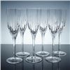 Image 1 : 6pc Rogaska Crystal Fluted Champagne Glasses, Soho