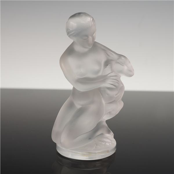 Lalique Crystal Figurine, Diana the Huntress and Fawn