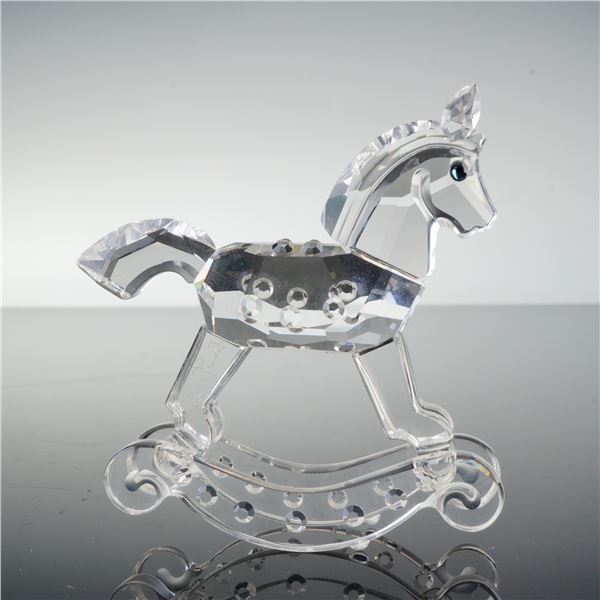 Swarovski Crystal Figurine, Rocking Horse, Signed