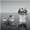 Image 1 : 2pc Swarovski Crystal Figurine, Owl and Duck