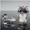 Image 2 : 2pc Swarovski Crystal Figurine, Owl and Duck