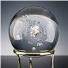 Image 3 : Daum Crystal Paperweight with Gold-Tone Stand