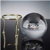 Image 5 : Daum Crystal Paperweight with Gold-Tone Stand