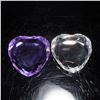 Image 2 : 2pc Rosenthal Crystal Heart Paperweights