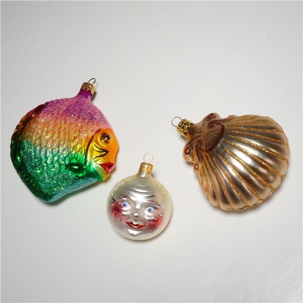 3pc Christopher Radko Ornaments