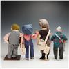 Image 2 : 4pc Porcelain and Stuffed Newspaper Seller Dolls