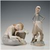 Image 1 : 2pc Lladro Figurines, Green Grocer & Girl with Milk Pail