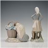Image 2 : 2pc Lladro Figurines, Green Grocer & Girl with Milk Pail