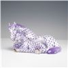 Image 1 : Herend Porcelain Purple Horses Figurine with Fish Scale Pattern