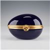 Image 1 : Limoges Porcelain Blue Egg Shape Box