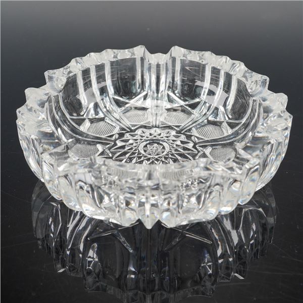 Clear Cut Crystal Ashtray