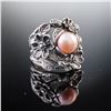 Image 3 : 3pc Sterling Silver Ring Set with Pink Stones and Pearl