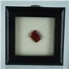 Image 1 : Deep Red Emerald Cut Gemstone