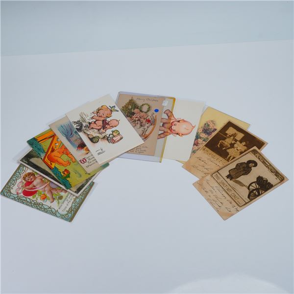 10pc Cherub and Children Illustrated Postcards