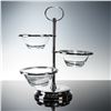 Image 4 : 2pc Nambe Crystal Bowl and WMF Stainless Steel Snack Stand
