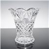 Image 2 : 3pc Waterford, Rogaska, and Pressed Crystal Vases and Perfume Bottle