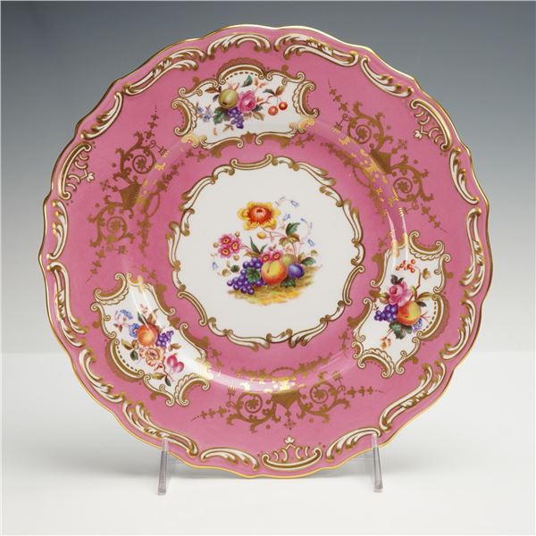 Spode Bone China Pink and Gilt Floral Cabinet Plate