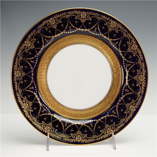 Royal Doulton Porcelain Blue and Gold Cabinet Plate