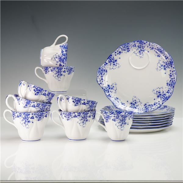 16pc Royal Albert Bone China Tea Service for 8, Dainty Blue