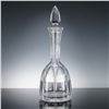 Image 1 : Crystal Decanter with Geometric Cut Design and Faceted Stopper