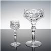 Image 1 : 2pc Clear Cut Crystal Champagne and Cordial Glasses