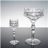 Image 2 : 2pc Clear Cut Crystal Champagne and Cordial Glasses
