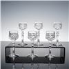 Image 1 : 6pc Clear Cut Crystal Cordial Glasses