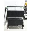 Image 1 : LOT: 2 HAUT-PARLEURS 500W (RTSYS) DANS UNE CAGE MOBILE 35"x17"x46"