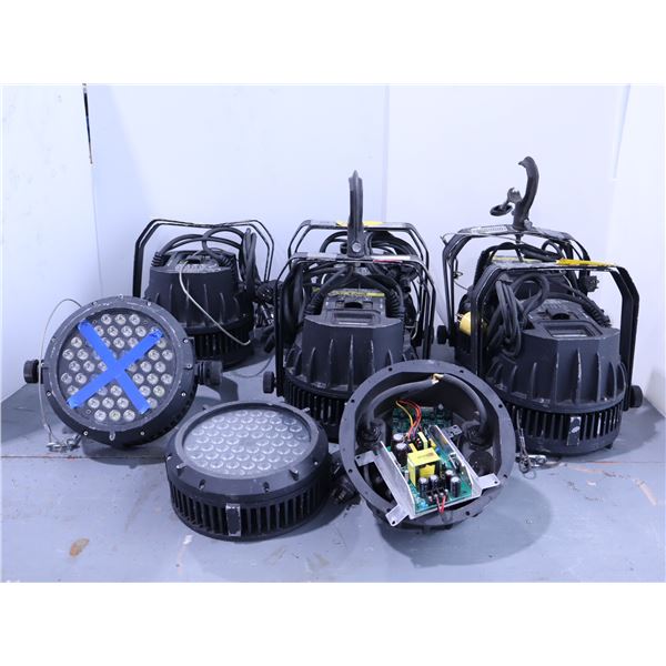LOT DE 5 FIXTURES AU DEL DMX512 IP65 (CUSTOM) ET PIÈCES *PROBLÈMES DE REDÉMARRAGE INDIQUÉS* TEL-QUEL