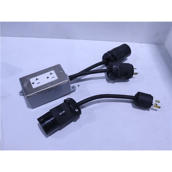 LOT DE 10 BOÎTES DE PRISES ÉLECTRIQUE ET ADAPTATEURS