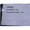 Image 6 : LOT: 10 x PASSES FILS (4ch 36") 20 x LINK DE PASSE FILS ROADCASE 38"x33"x27"